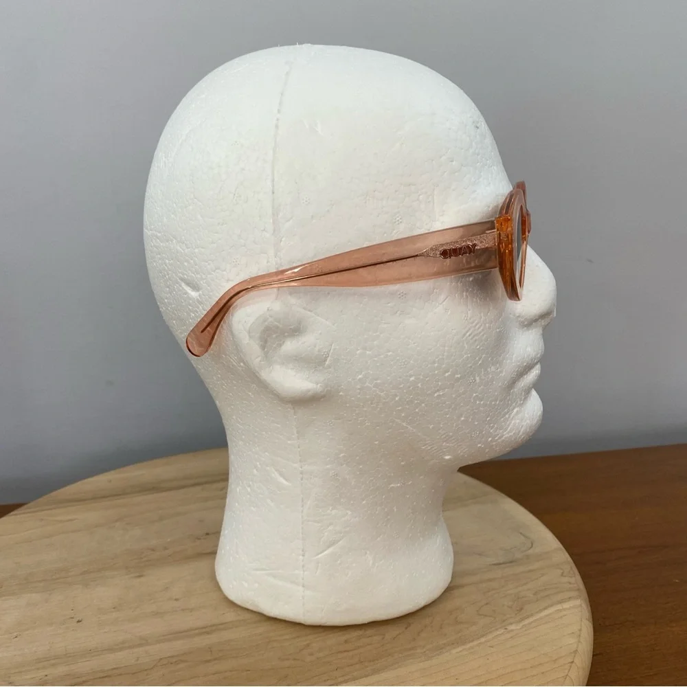 Quay Australia Real Me Sunglasses Geometric Pink Ombre Frame Black Lens 111 Lgth